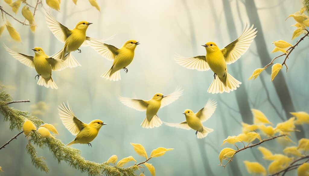 yellow warblers